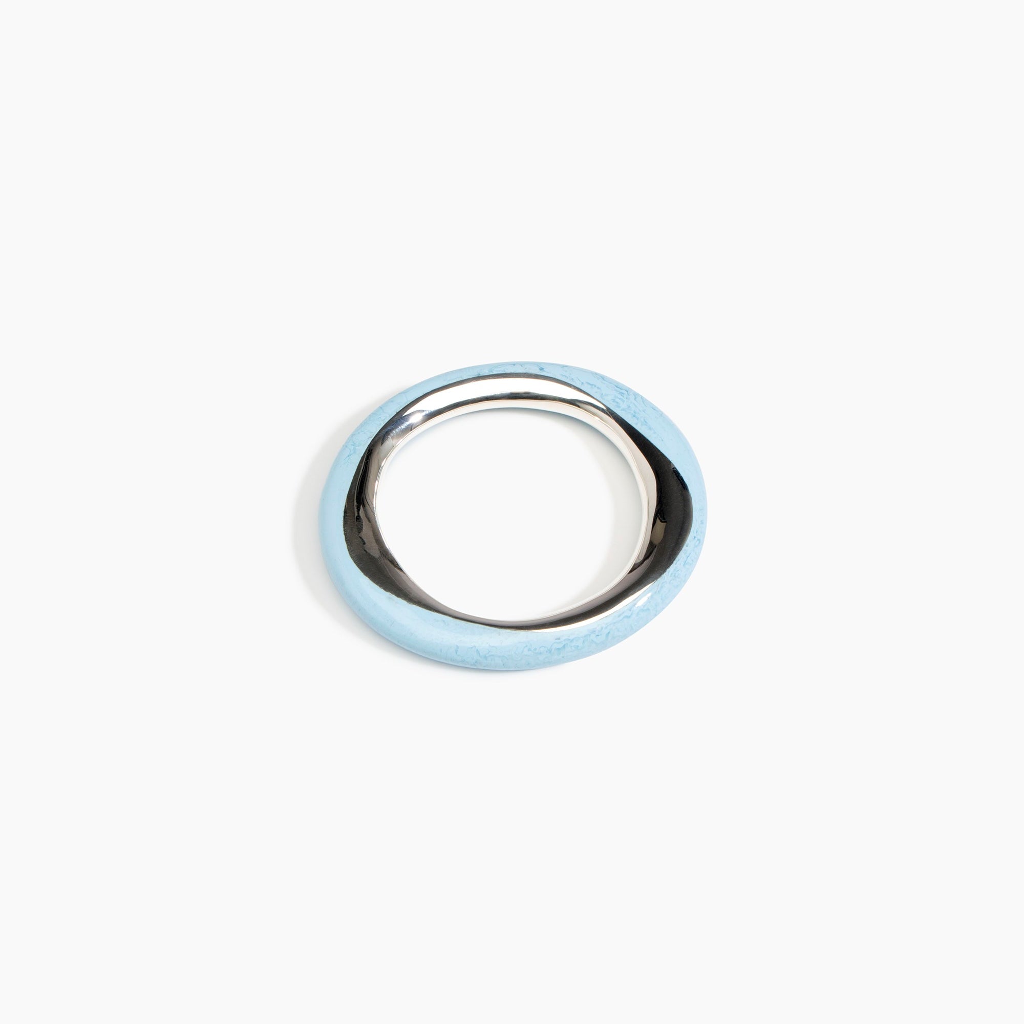Dinosaur Designs SBRCKDUOWBN Rock Duo Wishbone Bangle SILVER POOL.
