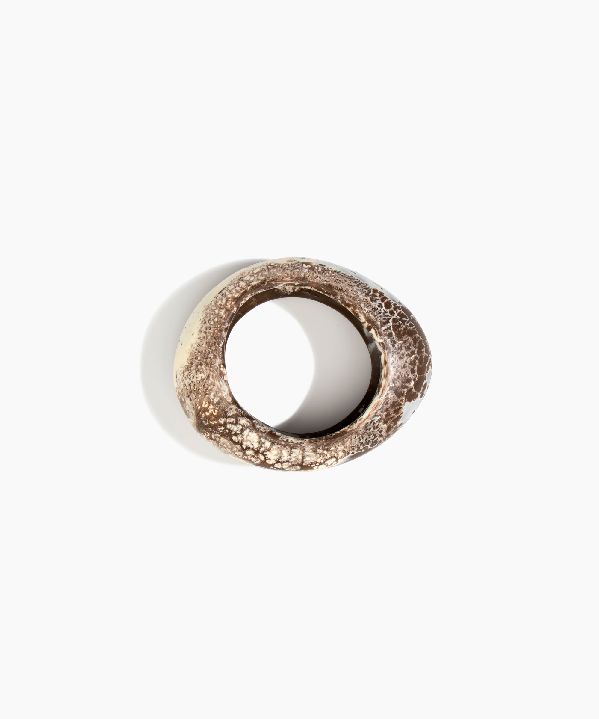 Dinosaur Designs SBRCKMED Medium Rock Bangle CAPPUCCINO..