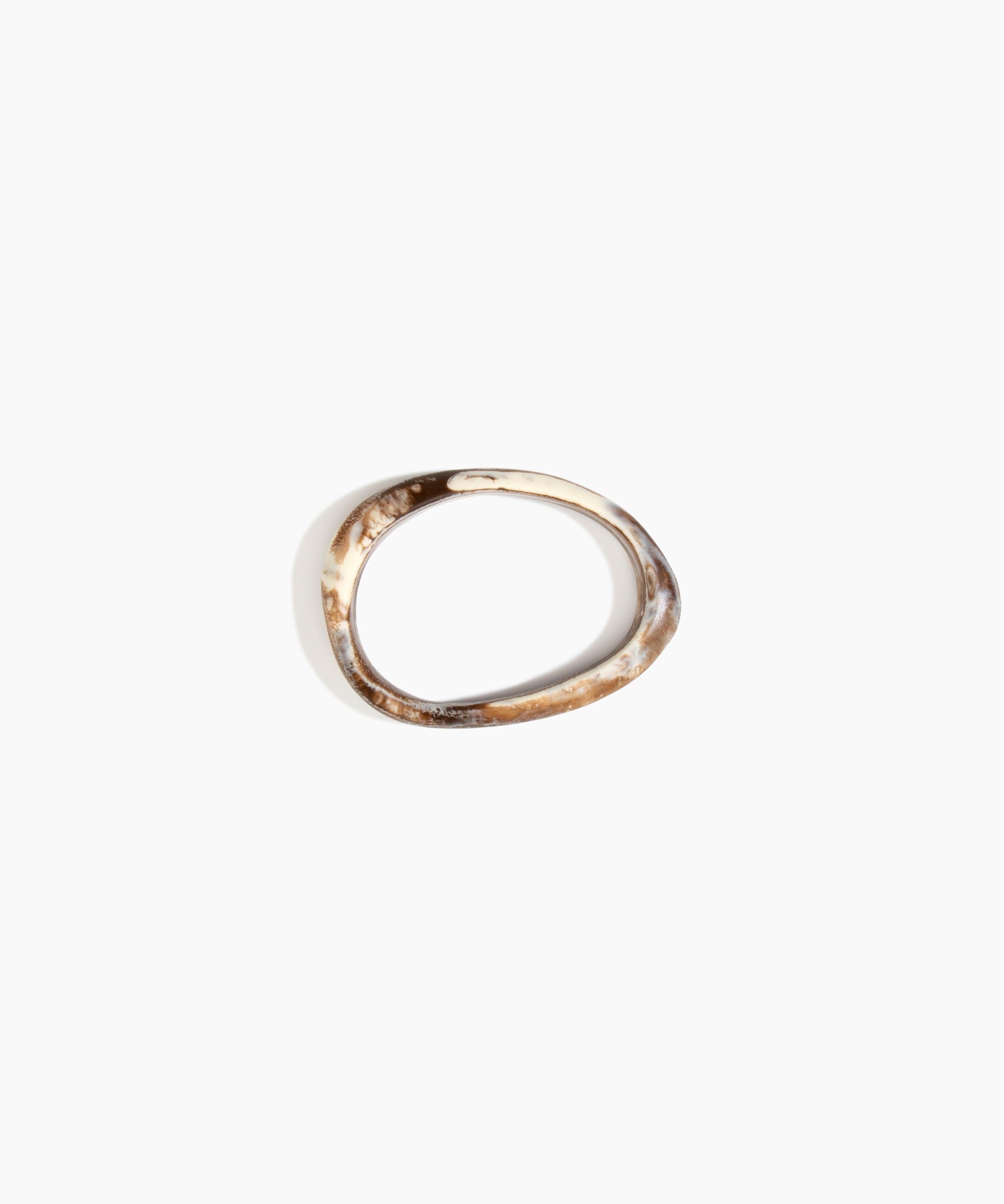Dinosaur Designs SBRCKWBN Rock Wishbone Bangle CAPPUCCINO..