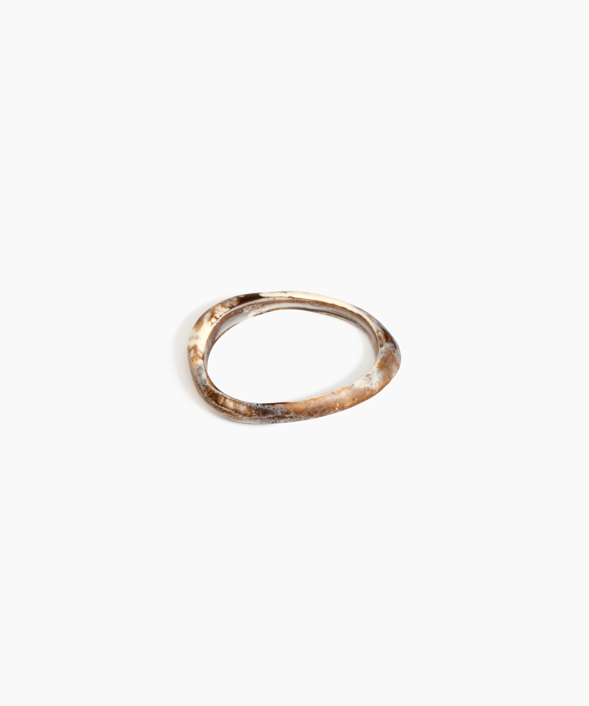 Dinosaur Designs SBRCKWBN Rock Wishbone Bangle CAPPUCCINO