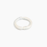 Dinosaur Designs Double Sprout Bangle in Chalk Swirl — handcrafted marbled off-white resin bangle with organic bulbous shape