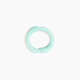 Dinosaur Designs Double Sprout Bangle in Mint — handcrafted marbled mint blue resin bangle with organic bulbous shape
