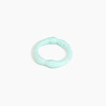 Dinosaur Designs Double Sprout Bangle in Mint — handcrafted marbled mint blue resin bangle with organic bulbous shape