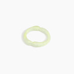 Dinosaur Designs Double Sprout Bangle in Pistachio — handcrafted marbled pastel green resin bangle with organic bulbous shape