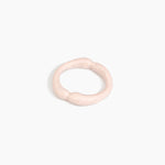 Dinosaur Designs Double Sprout Bangle in Rose Swirl — handcrafted marbled dusty pink resin bangle with organic bulbous shape