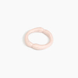 Dinosaur Designs Double Sprout Bangle in Rose Swirl — handcrafted marbled dusty pink resin bangle with organic bulbous shape