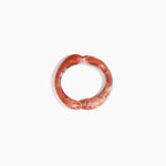 Dinosaur Designs Double Sprout Bangle in Rust — handcrafted marbled brown-red and cream resin bangle with organic bulbous shape