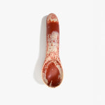 Dinosaur Designs Shell Gelato Scoop in Rust — handcrafted marbled terracotta red and cream resin ice cream scoop with deep rounded bowl and smooth cylindrical handle