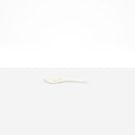 Dinosaur Designs Large Shell Spoon in Chalk Swirl — handcrafted marbled off-white resin spoon with slender tapered handle