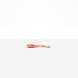 Dinosaur Designs Large Shell Spoon in Rust — handcrafted marbled terracotta red and cream resin spoon with slender tapered handle