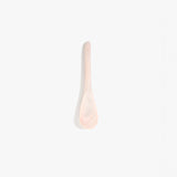 Dinosaur Designs Medium Shell Spoon in Rose Swirl — handcrafted marbled dusty pink resin spoon with slender tapered handle