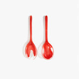 Dinosaur Designs Short Stone Servers in Poppy Colour resin
