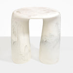 Dinosaur Designs Rock Tower Table in Chalk Swirl Colour resin