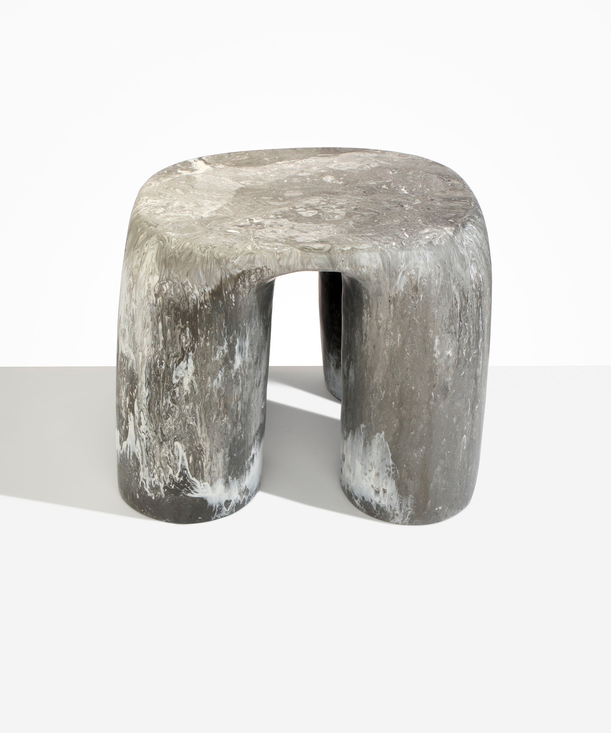 Dinosaur Designs 4 Leg Rock Tower Table in Granite Colour resin