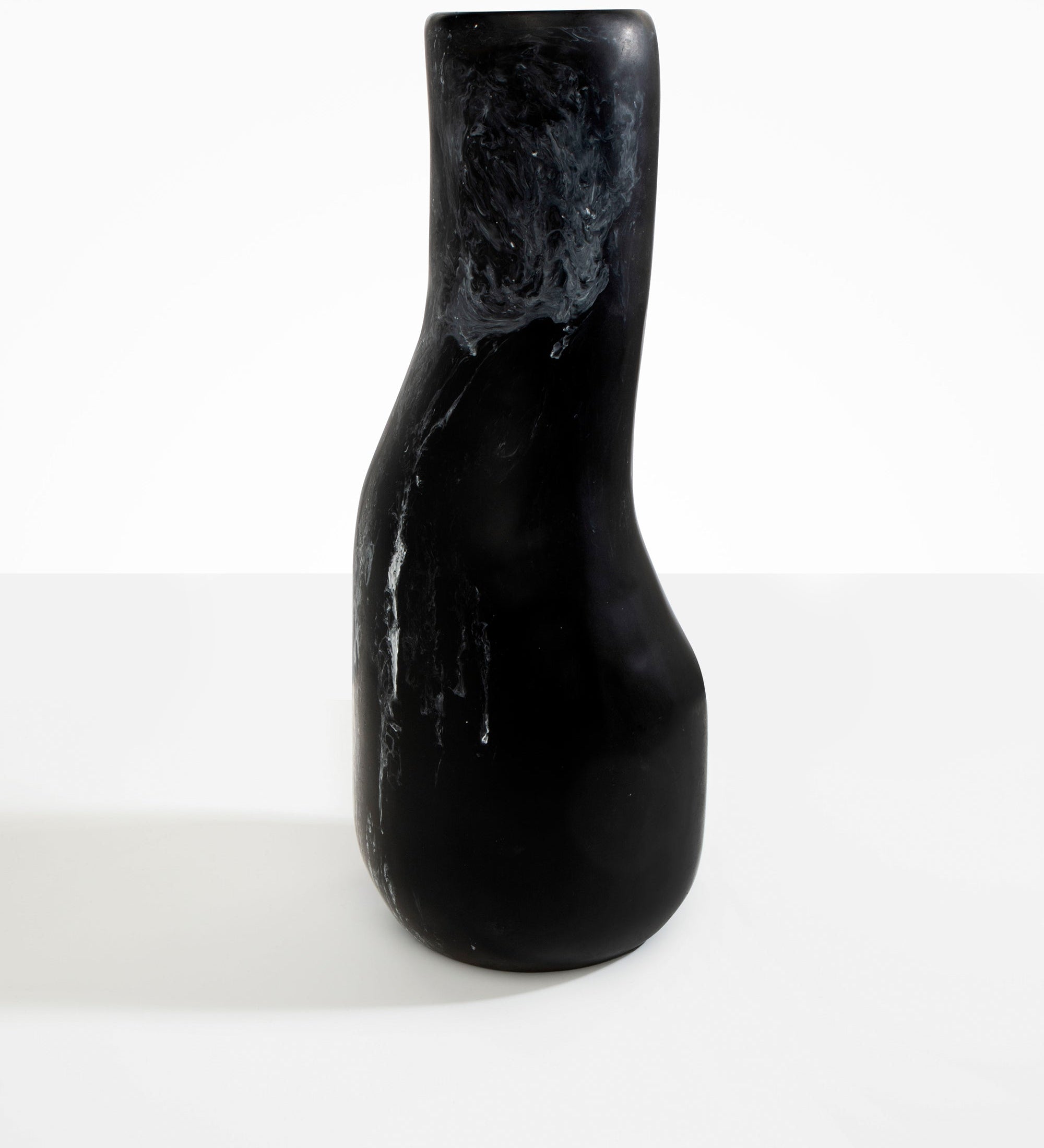 Dinosaur Designs Tall Studio Vase Vases in Black Marble Colour resin 