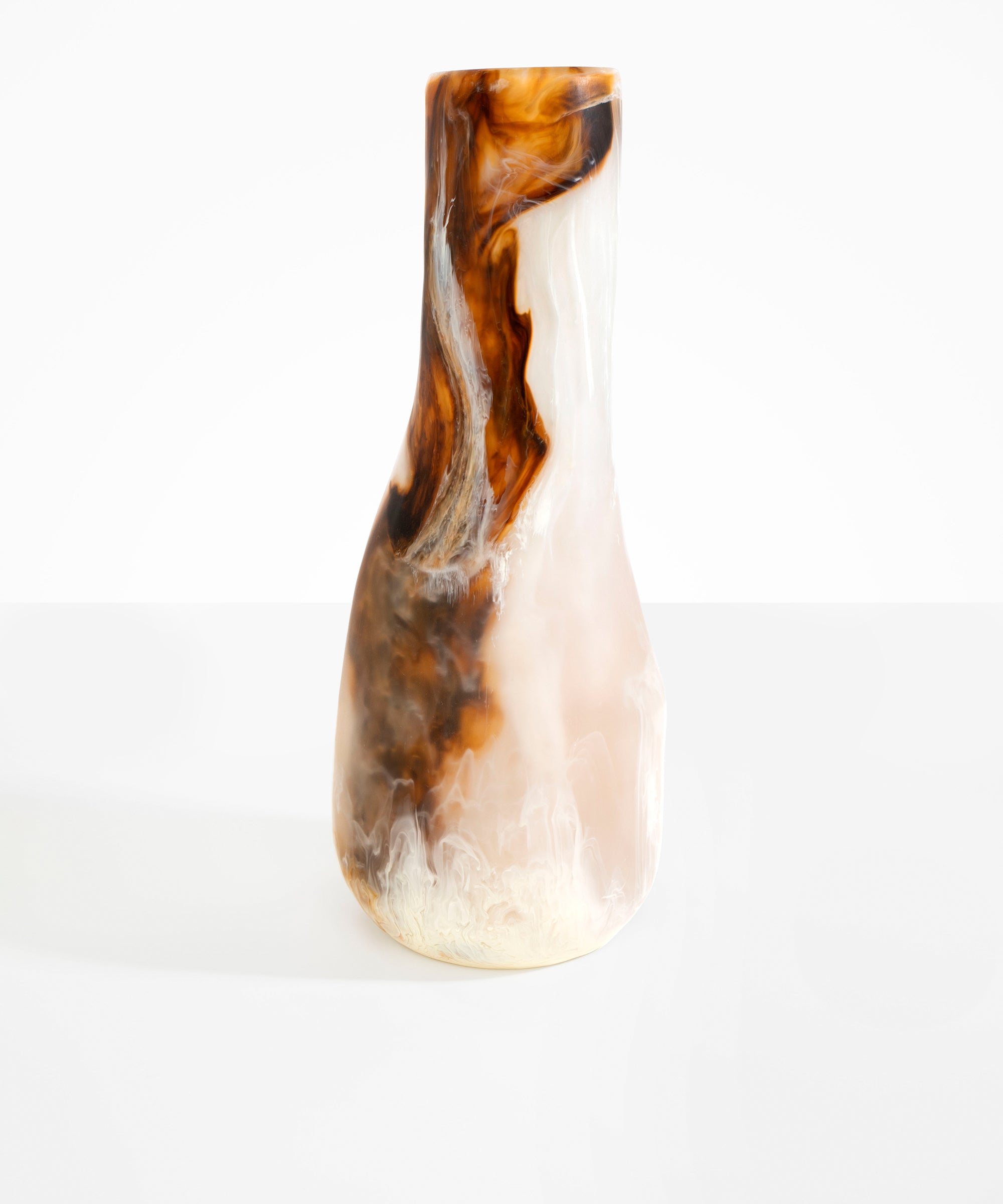 Dinosaur Designs Tall Studio Vase in Light Horn Colour resin..