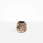Dinosaur Designs Medium Beehive Vase in Cappuccino — handcrafted marbled brown and cream resin vase with stacked bubble silhouette and wide opening...