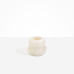 Dinosaur Designs Medium Beehive Vase in Chalk Swirl — handcrafted marbled off-white and clear resin vase with stacked bubble silhouette and wide opening...