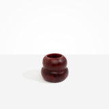 Dinosaur Designs Medium Beehive Vase in Crimson — handcrafted marbled scarlet red resin vase with stacked bubble silhouette and wide opening...