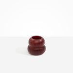 Dinosaur Designs Medium Beehive Vase in Crimson — handcrafted marbled scarlet red resin vase with stacked bubble silhouette and wide opening...