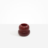 Dinosaur Designs Medium Beehive Vase in Crimson — handcrafted marbled scarlet red resin vase with stacked bubble silhouette and wide opening...