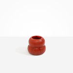 Dinosaur Designs Medium Beehive Vase in Lava — handcrafted marbled terracotta red resin vase with stacked bubble silhouette and wide opening...
