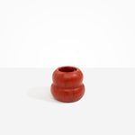 Dinosaur Designs Medium Beehive Vase in Lava — handcrafted marbled terracotta red resin vase with stacked bubble silhouette and wide opening...