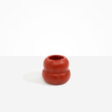 Dinosaur Designs Medium Beehive Vase in Lava — handcrafted marbled terracotta red resin vase with stacked bubble silhouette and wide opening...
