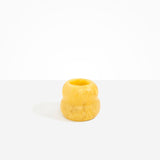 Dinosaur Designs Medium Beehive Vase in Pollen — handcrafted marbled yellow and clear resin vase with stacked bubble silhouette and wide opening...