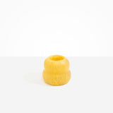 Dinosaur Designs Medium Beehive Vase in Pollen — handcrafted marbled yellow and clear resin vase with stacked bubble silhouette and wide opening...