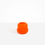Dinosaur Designs Medium Beehive Vase in Tangerine — handcrafted marbled orange and clear resin vase with stacked bubble silhouette and wide opening..