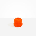 Dinosaur Designs Medium Beehive Vase in Tangerine — handcrafted marbled orange and clear resin vase with stacked bubble silhouette and wide opening...