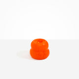 Dinosaur Designs Medium Beehive Vase in Tangerine — handcrafted marbled orange and clear resin vase with stacked bubble silhouette and wide opening..