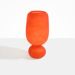 Dinosaur Designs Tall Glass Rockpool Vase Vases in Frosted Orange Colour resin