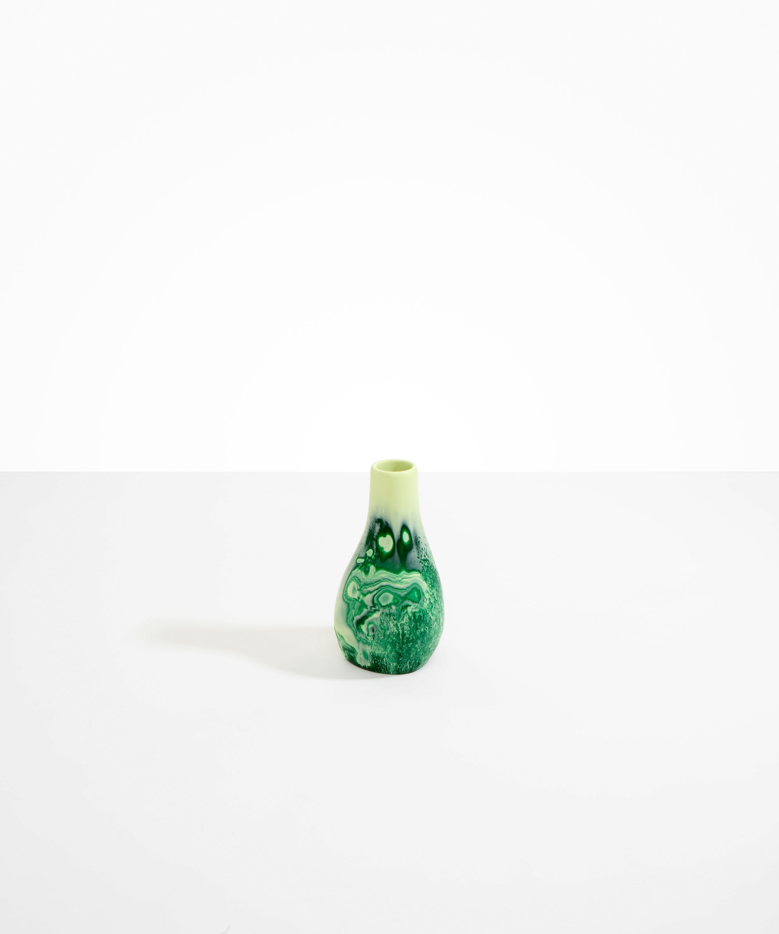 Dinosaur Designs medium sized Liquid vase in grass green colour resin