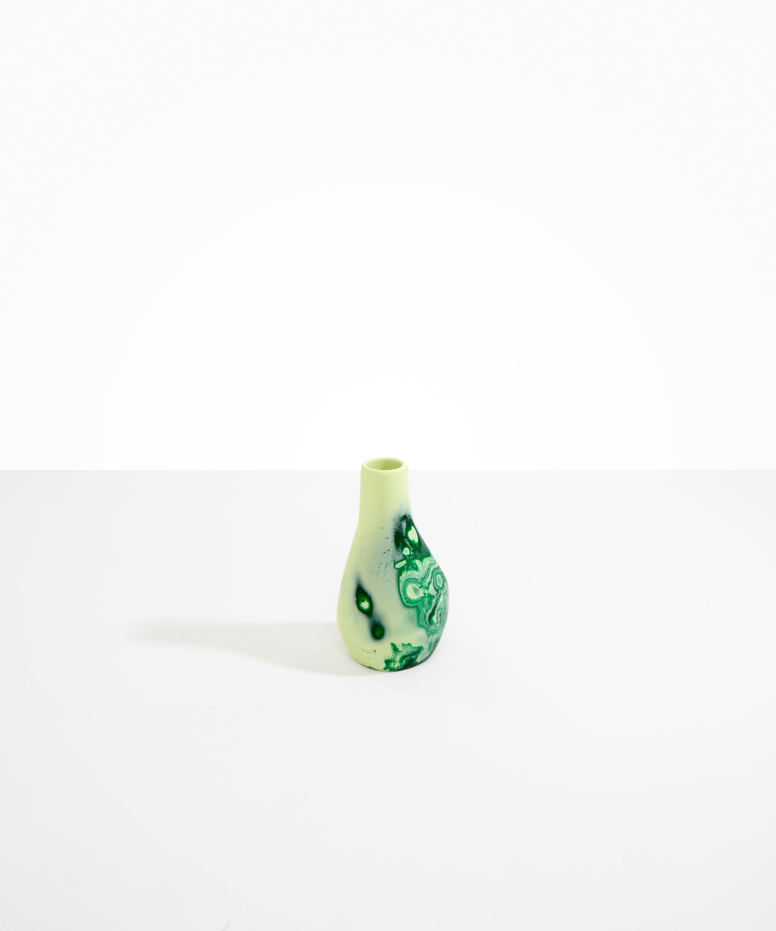 Dinosaur Designs medium sized Liquid vase in grass green colour resin..