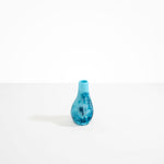 Dinosaur Designs medium sized Liquid vase in water blue colour resin