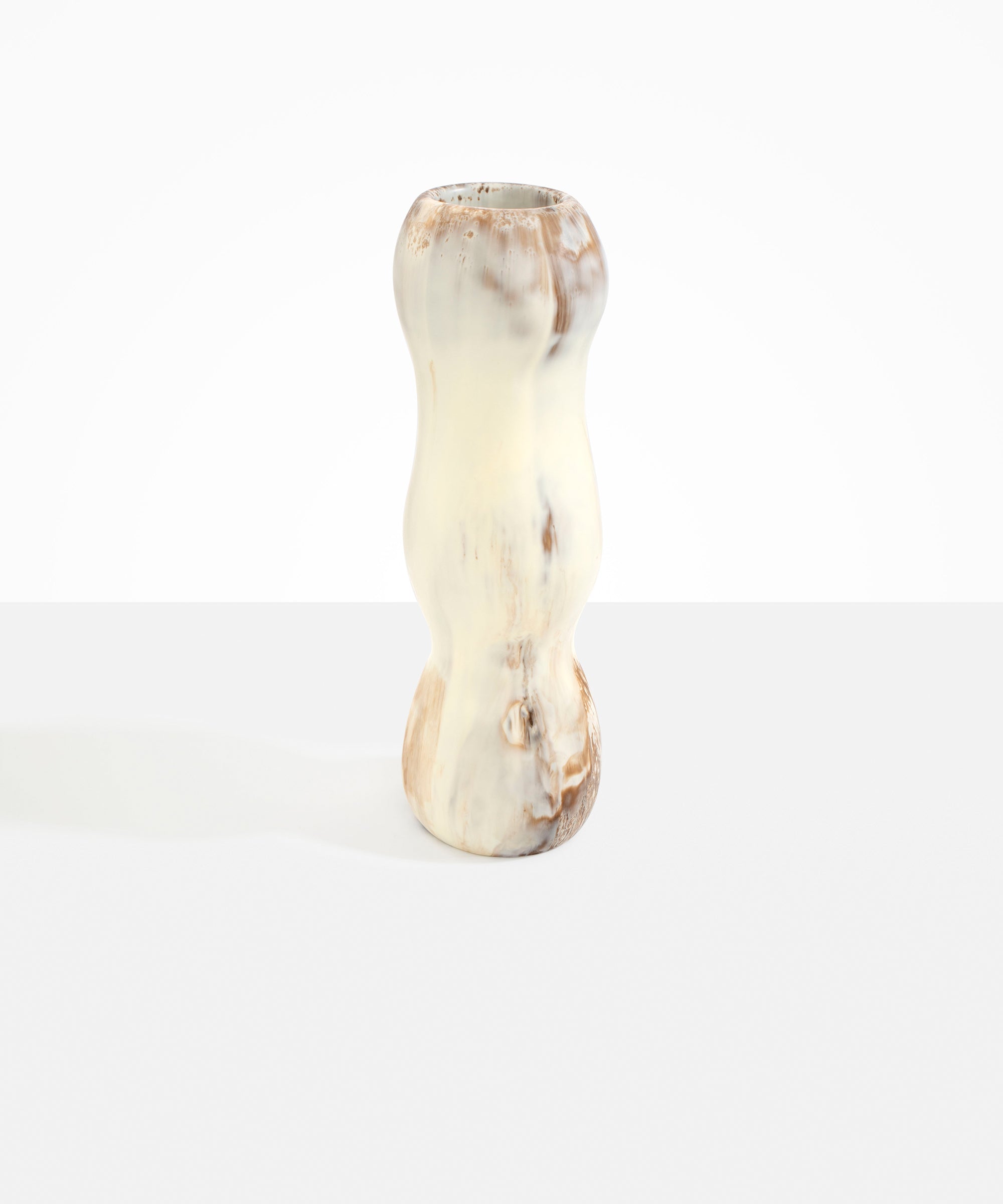 Dinosaur Designs Large Mountain Vase in Cappuccino Colour resin