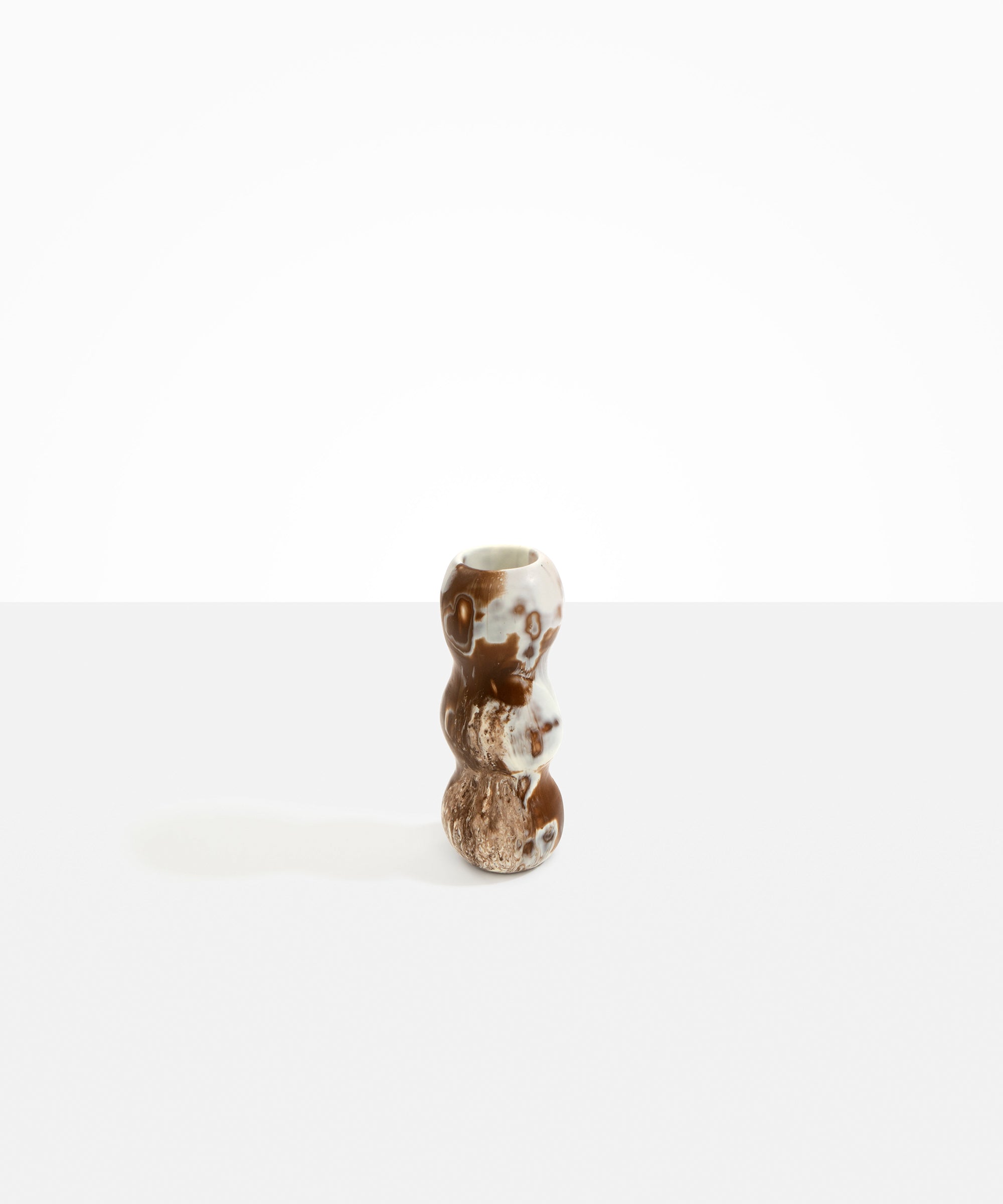 Dinosaur Designs Small Mountain Vase in Cappuccino Colour resin