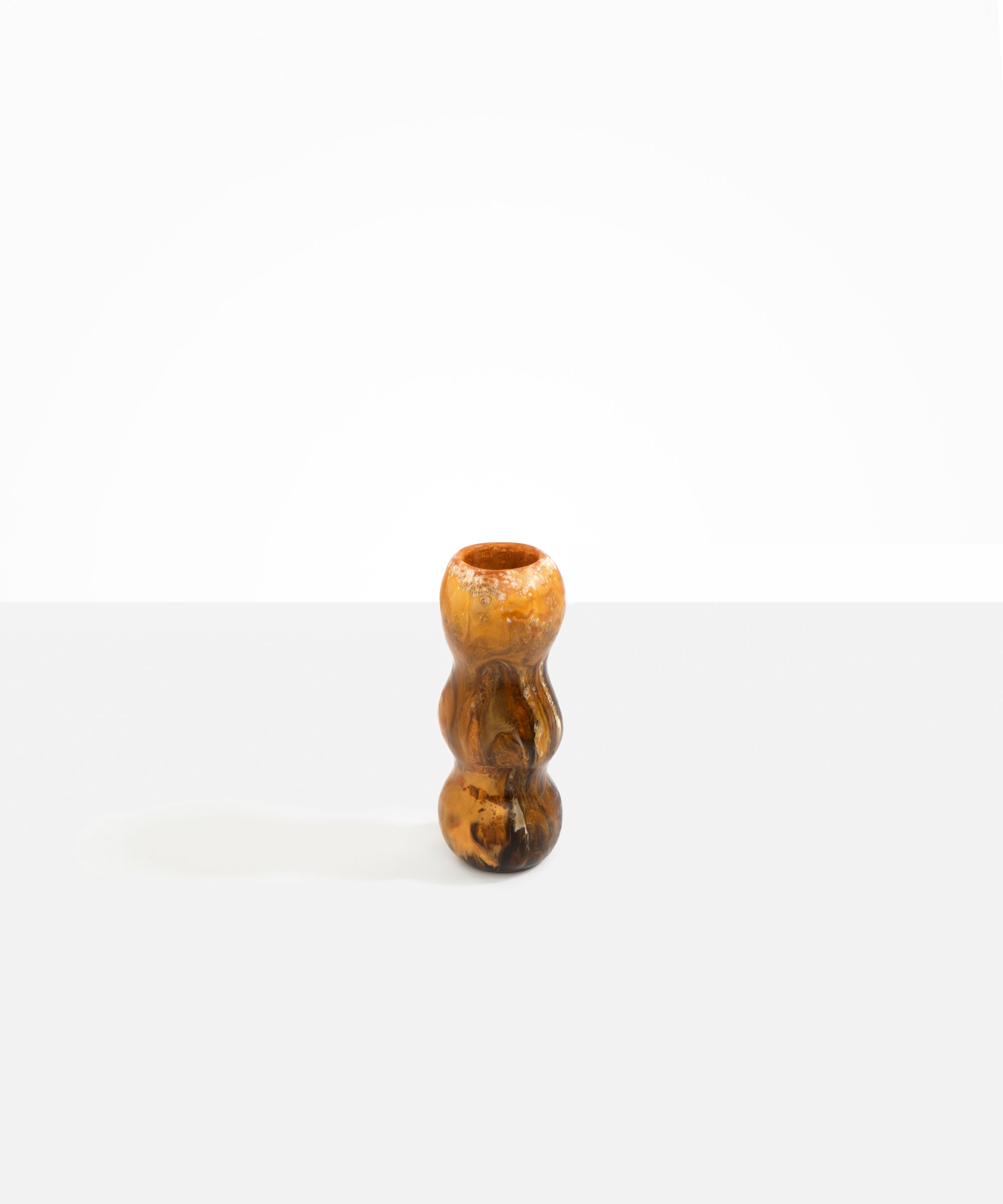 Dinosaur Designs Small Mountain Vase in Dark Horn Colour resin