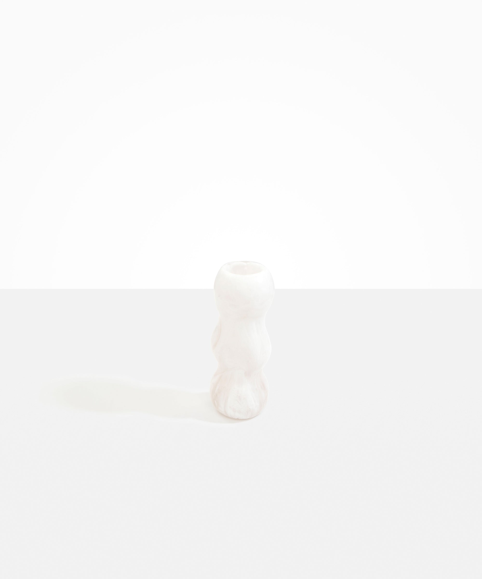 Dinosaur Designs Small Mountain Vase in Snow Swirl Colour resin