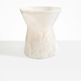 Dinosaur Designs Extra Large Bow Vase in Chalk Swirl Colour resin