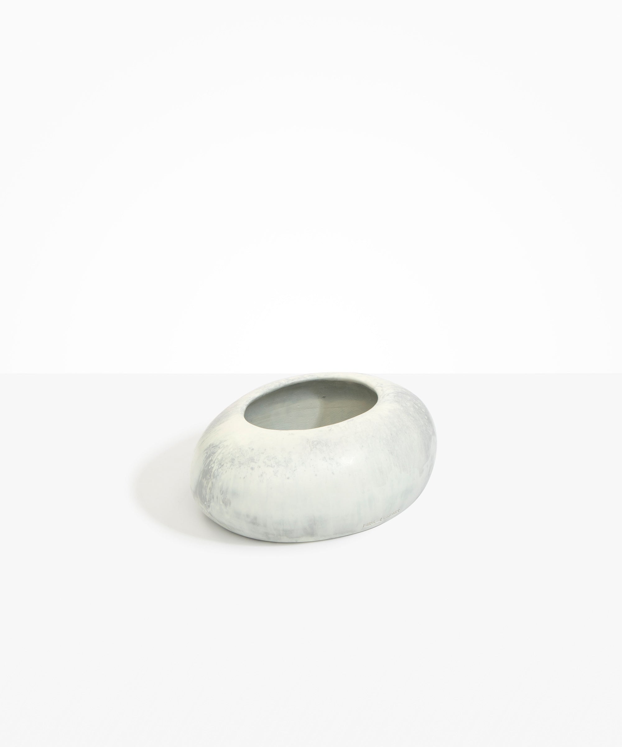 Dinosaur Designs VASRCKFLT Flat Rock Vase CLOUD