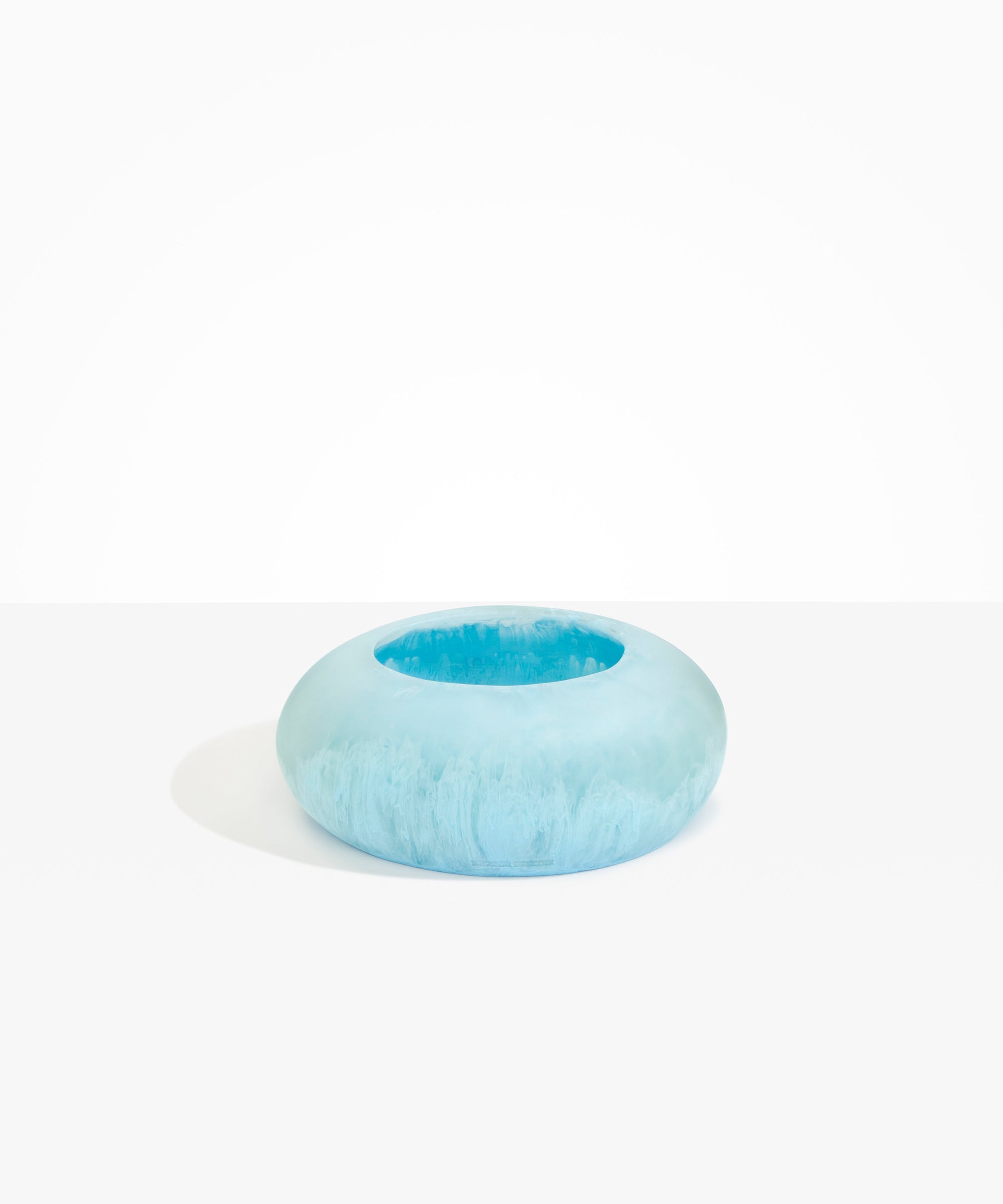 Dinosaur Designs VASRCKFLT flat rock vase POOL .