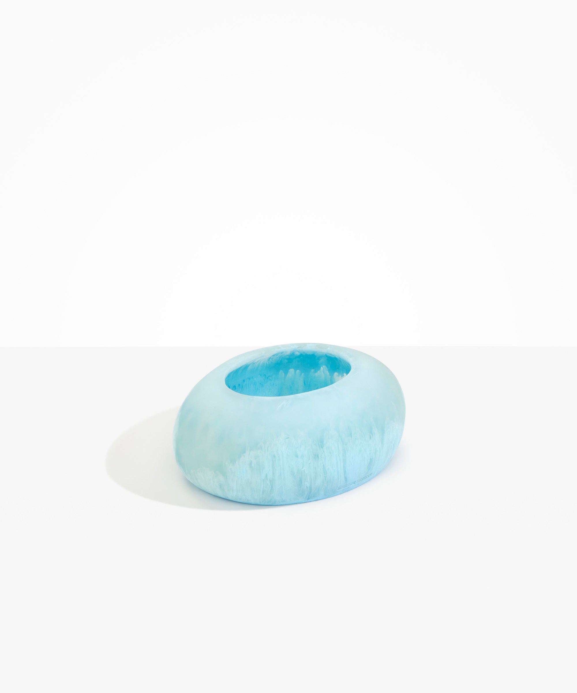 Dinosaur Designs VASRCKFLT flat rock vase POOL 