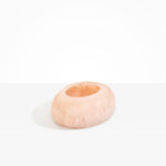 Dinosaur Designs VASRCKFLT flat rock vase ROSE SWIRL 