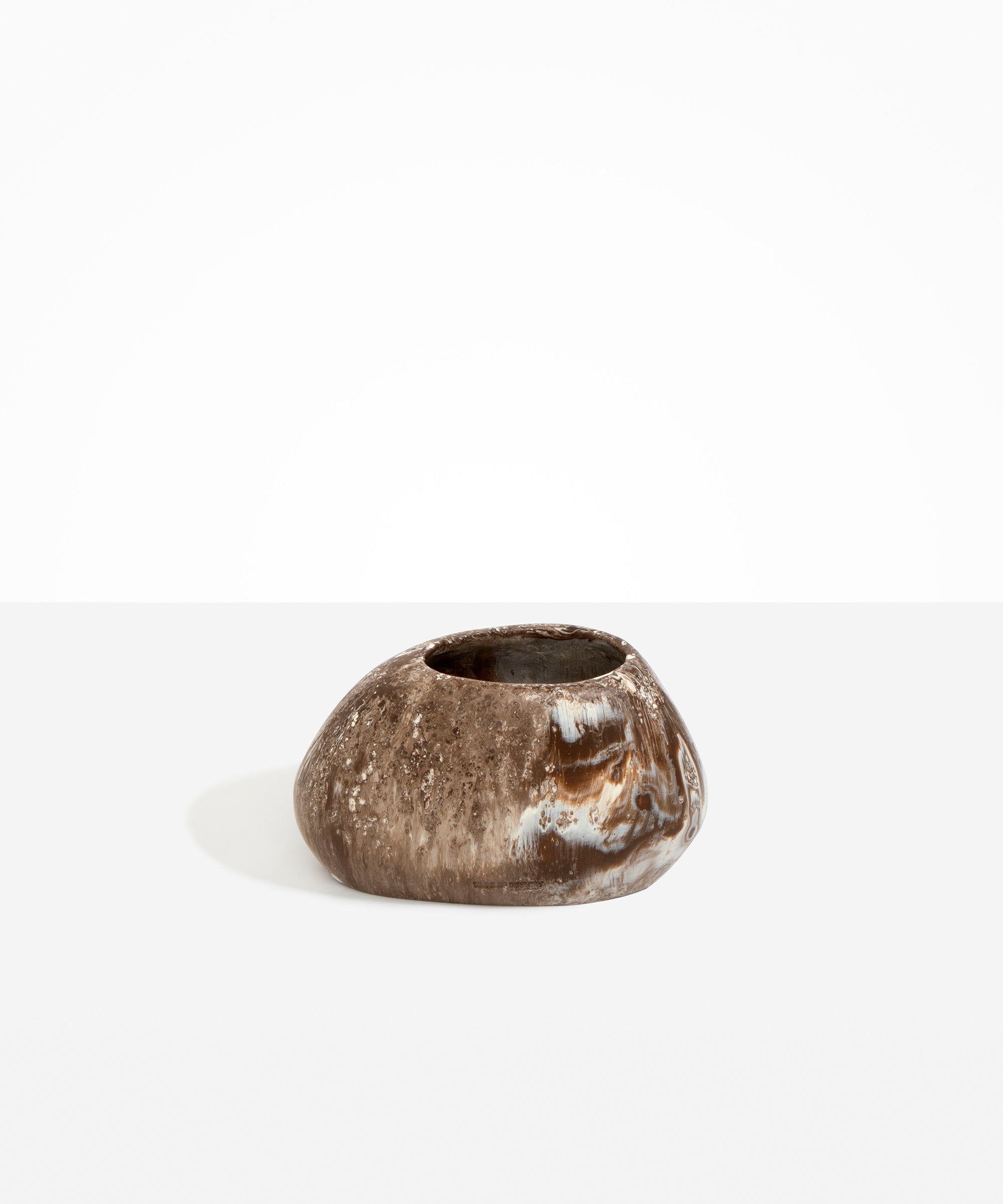 Dinosaur Designs VASRCKOVL Oval Rock Vase CAPPUCCINO
