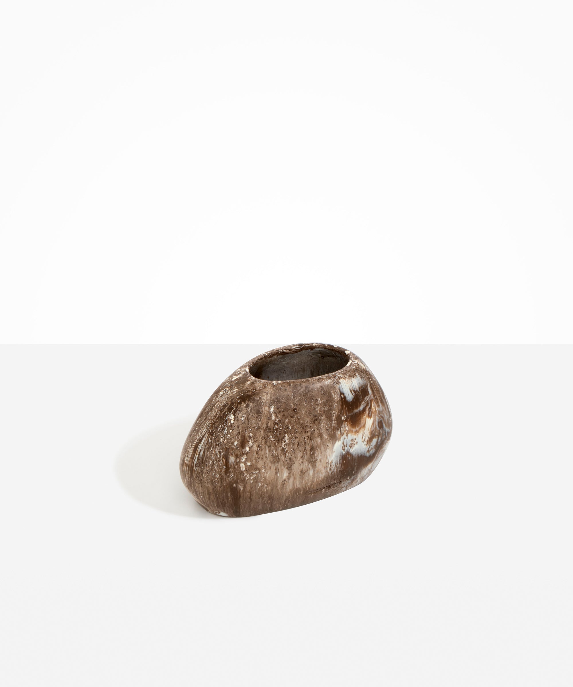 Dinosaur Designs VASRCKOVL Oval Rock Vase CAPPUCINO