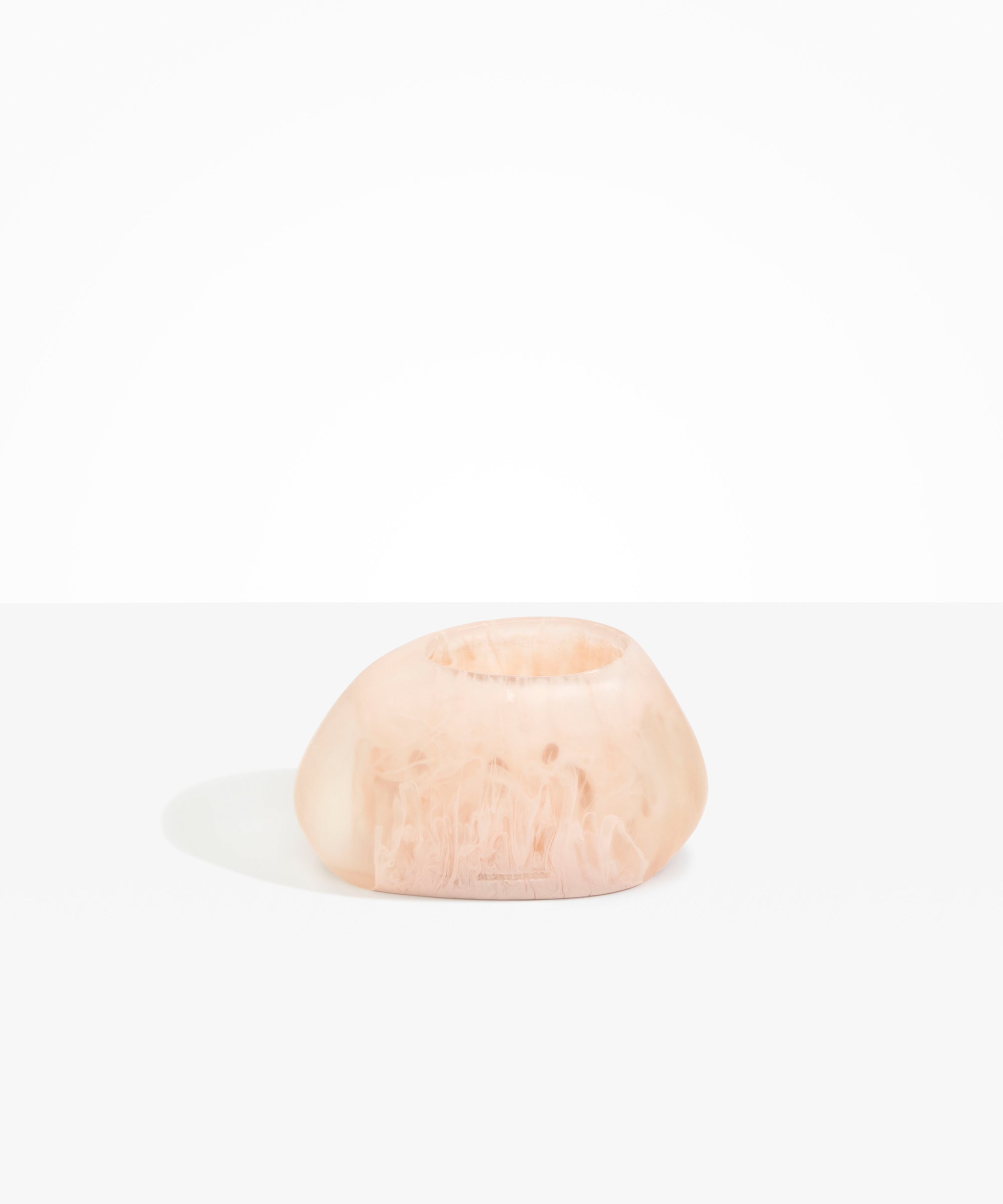 Dinosaur Designs VASRCKOVL oval rock vase ROSE SWIRL .