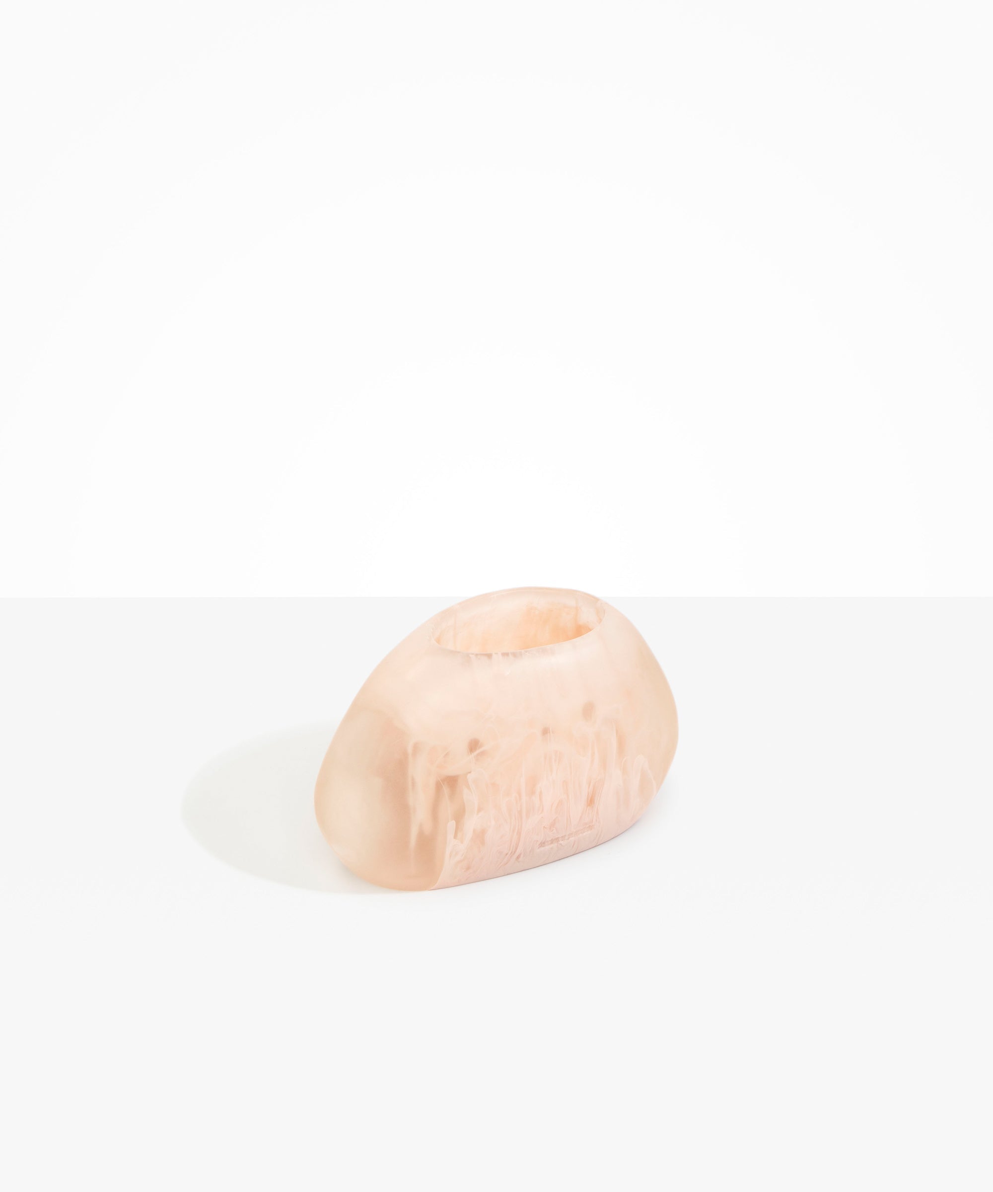 Dinosaur Designs VASRCKOVL oval rock vase ROSE SWIRL .